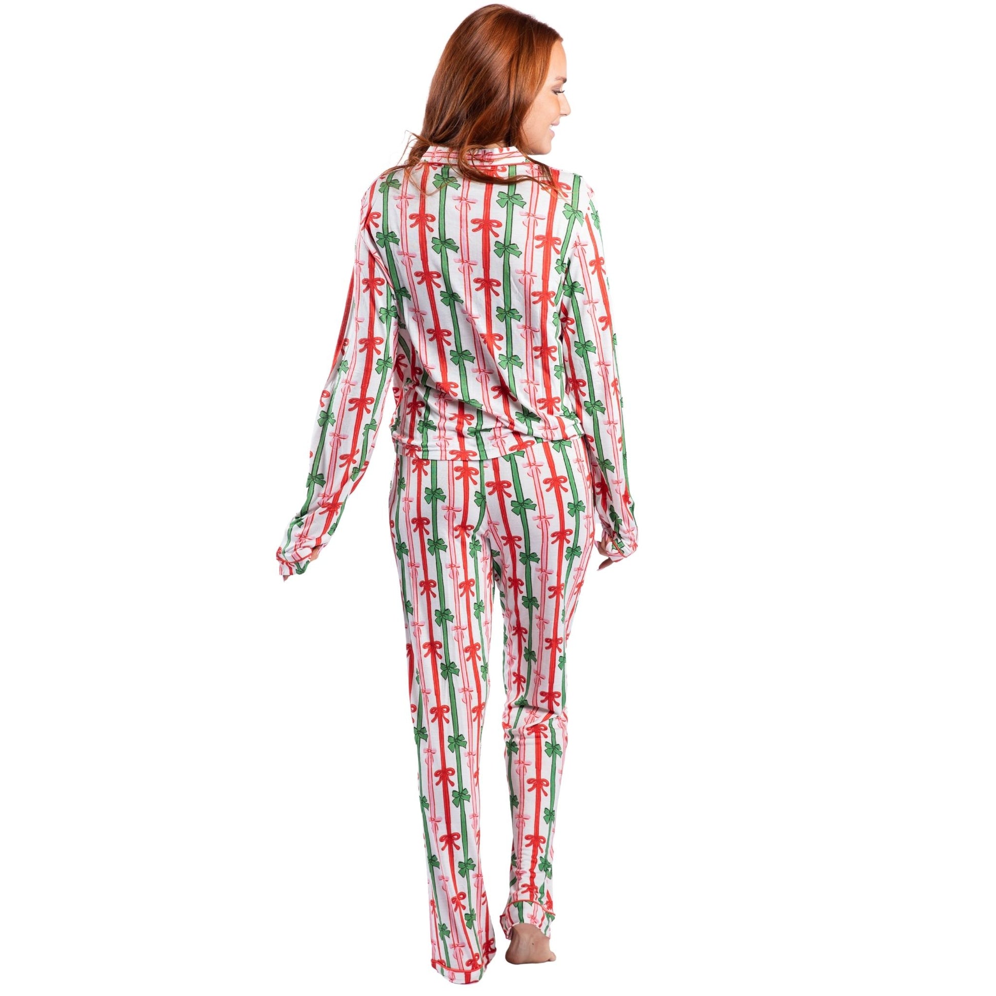 Bow-tiful Christmas Bamboo Pajama Pant Set S