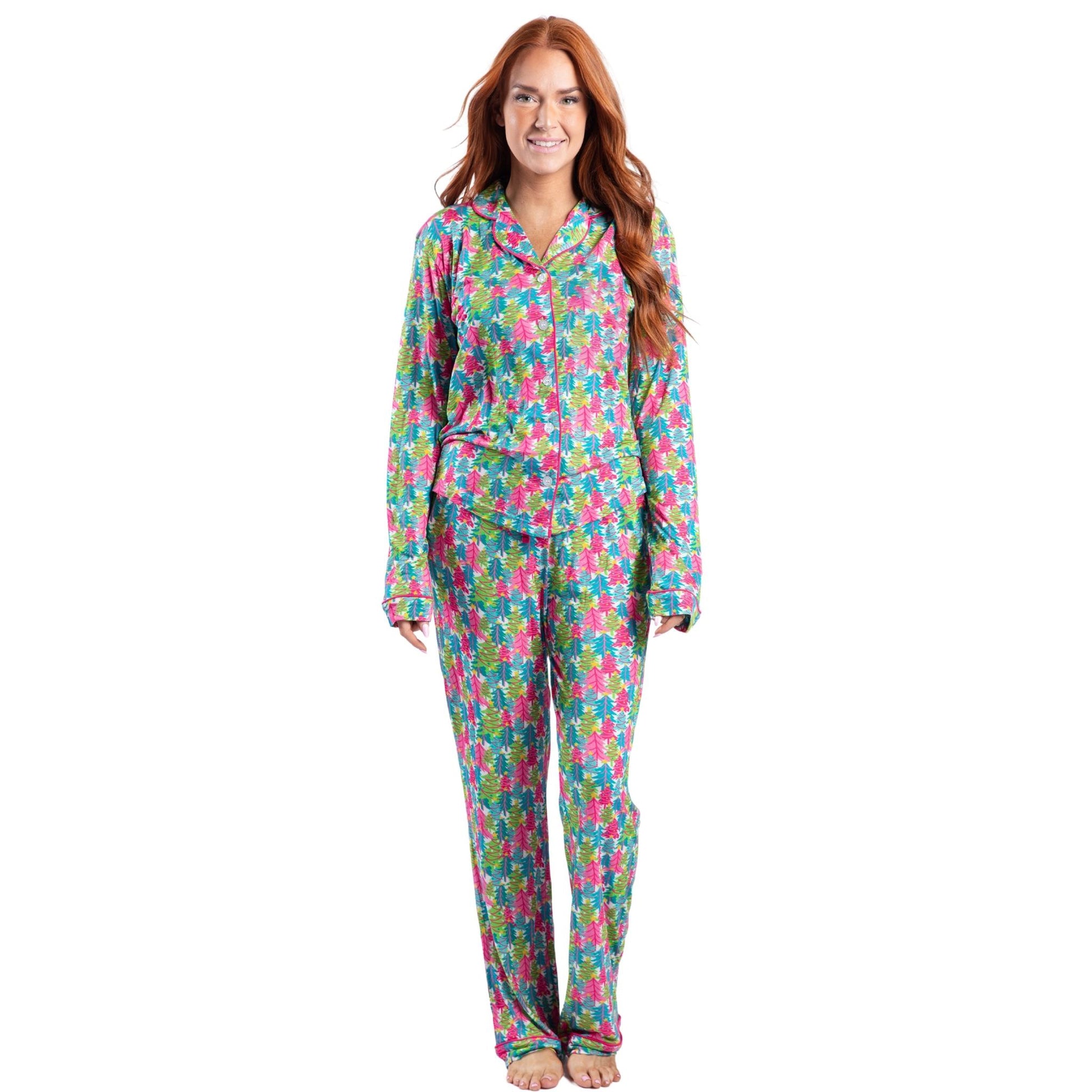 Tree-mendous Cheer Bamboo Pajama Pant Set S