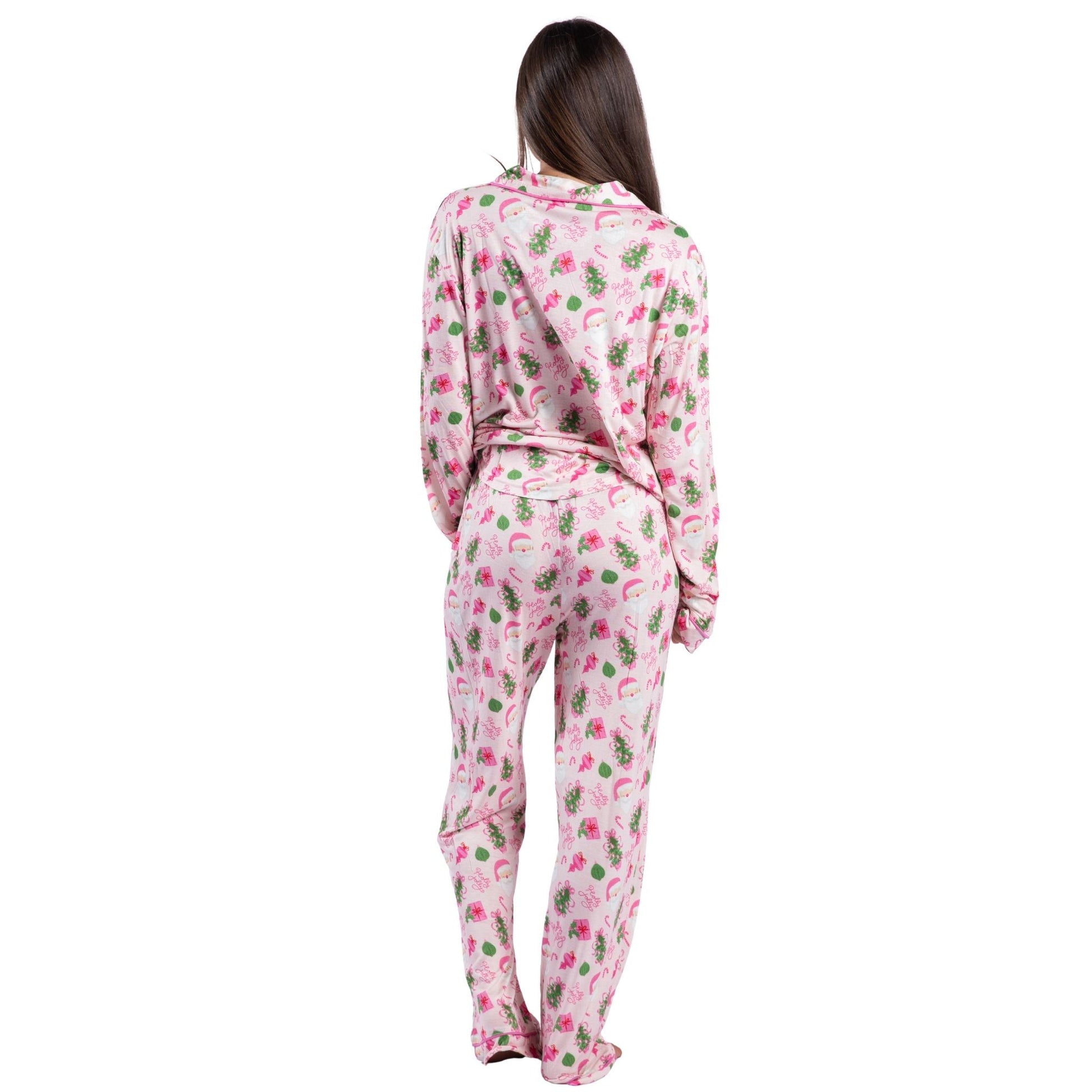 Pretty in Pinkmas Bamboo Pajama Pant Set S