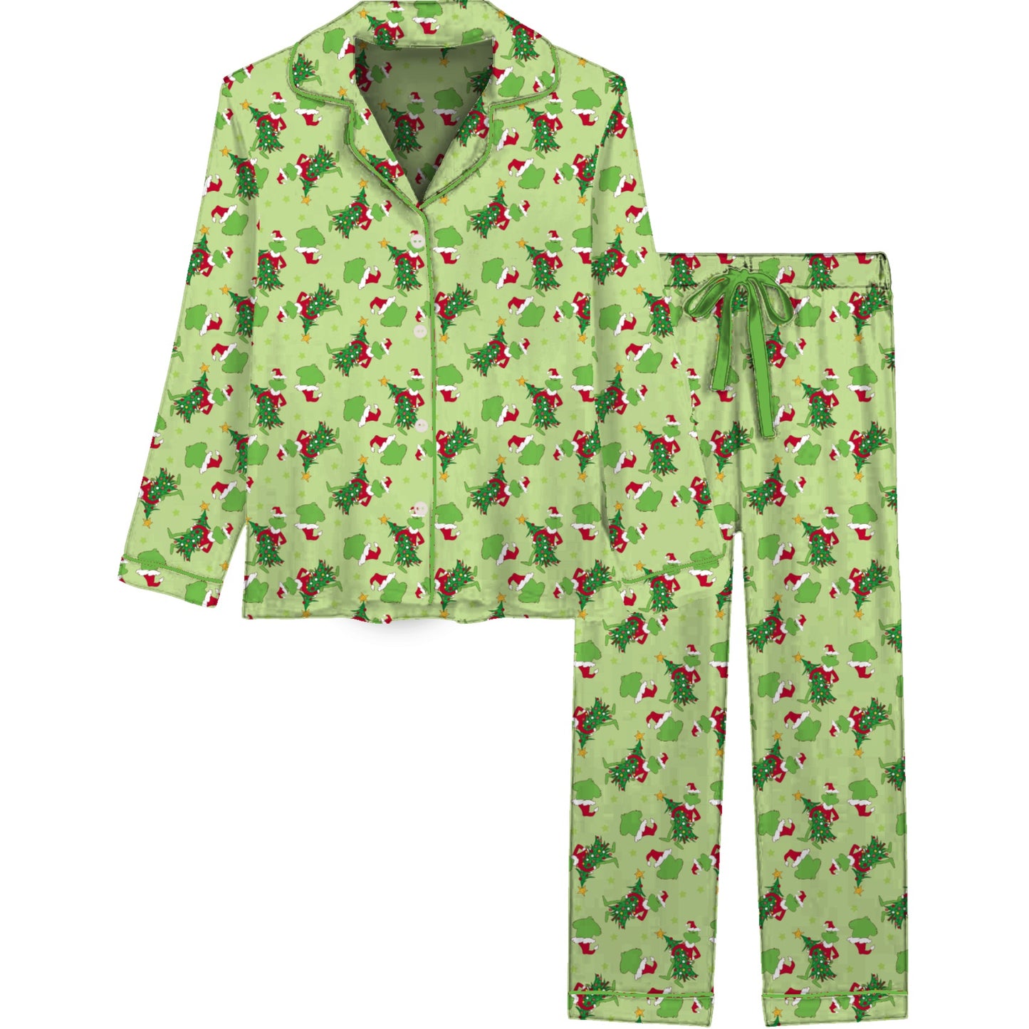Green Merry Mischief Bamboo Pajama Pant Set S