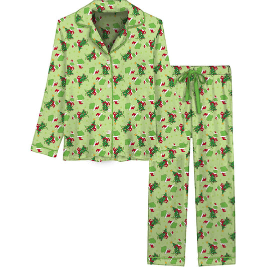 Green Merry Mischief Bamboo Pajama Pant Set S