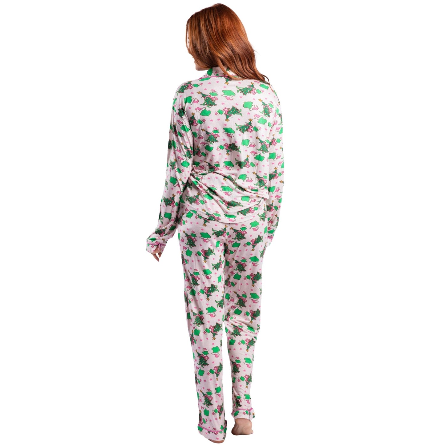 Pink Merry Mischief Bamboo Pajama Pant Set S
