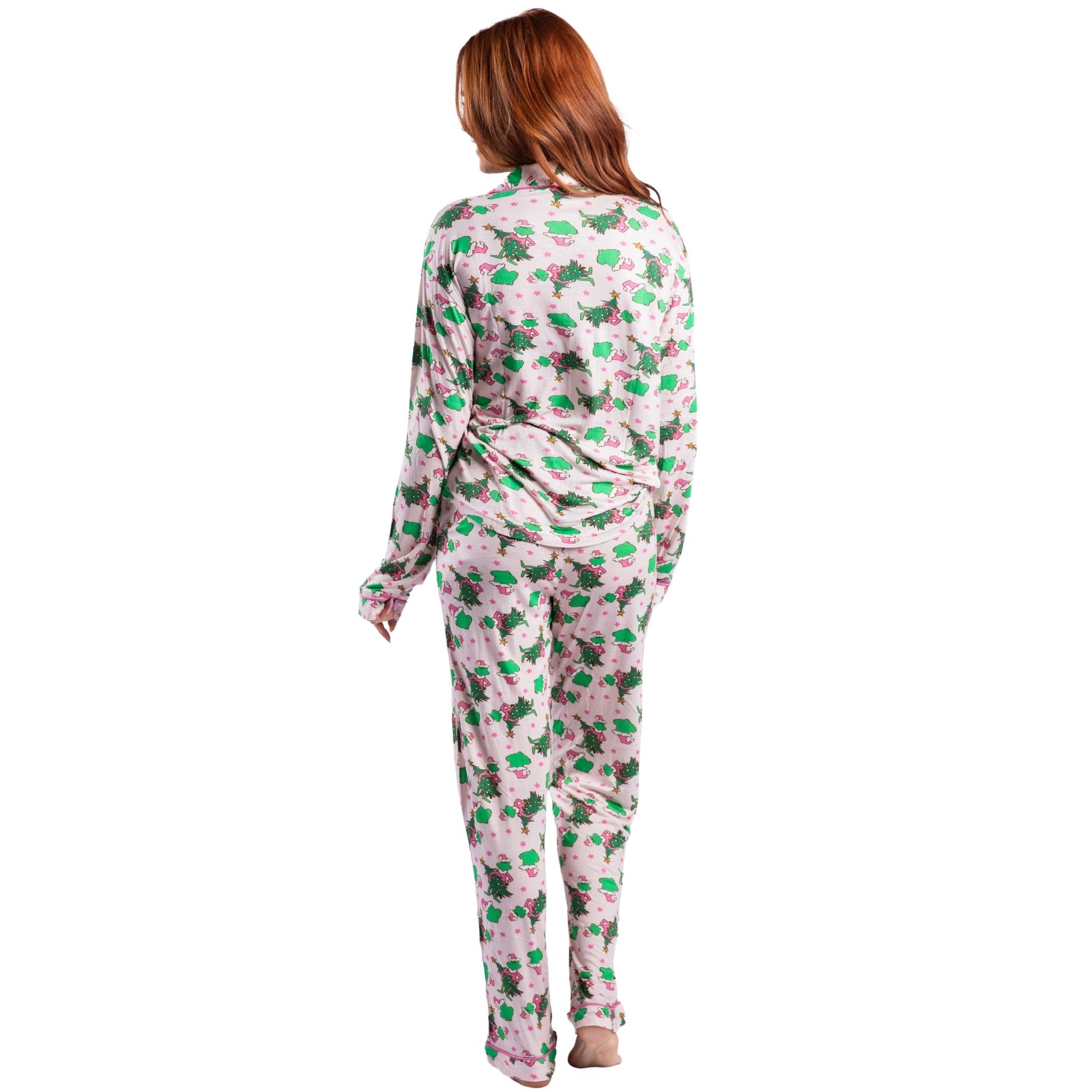 Pink Merry Mischief Bamboo Pajama Pant Set S