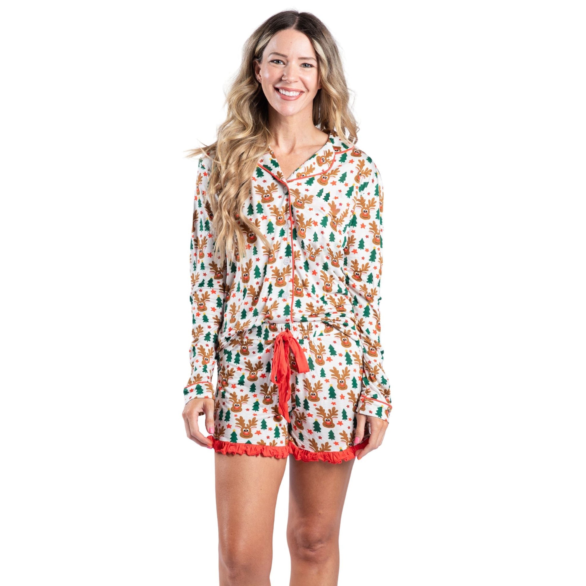 Holiday Prance Bamboo Pajama Short Set S