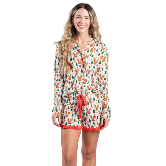 Holiday Prance Bamboo Pajama Short Set S