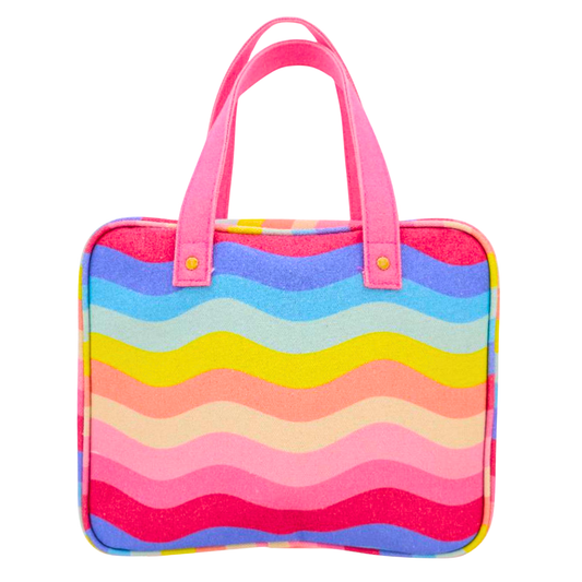 Girly Pop Travel Organizer Set - 4-Piece Cotton Cosmetic Case