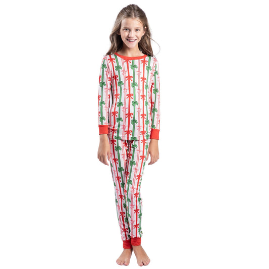 Kids Bow-tiful Christmas Bamboo Jogger Set S