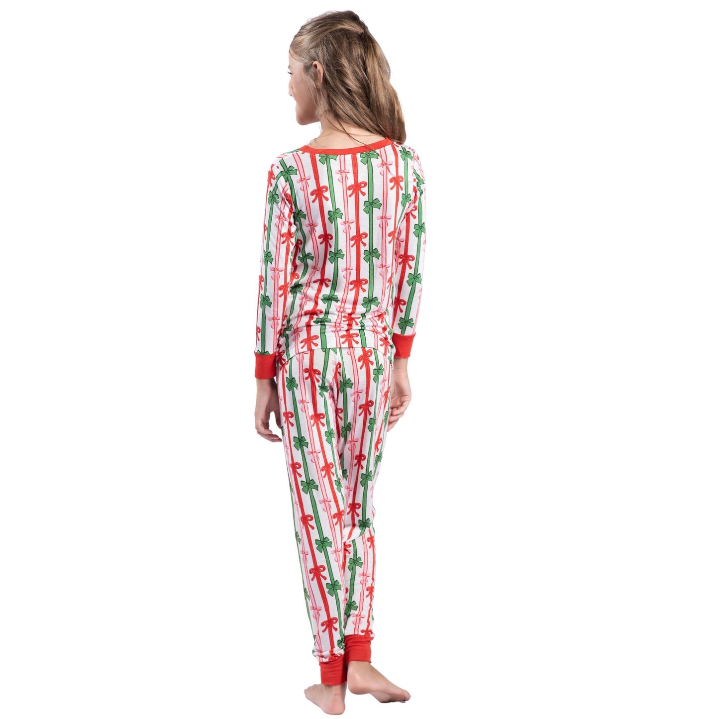 Kids Bow-tiful Christmas Bamboo Jogger Set S