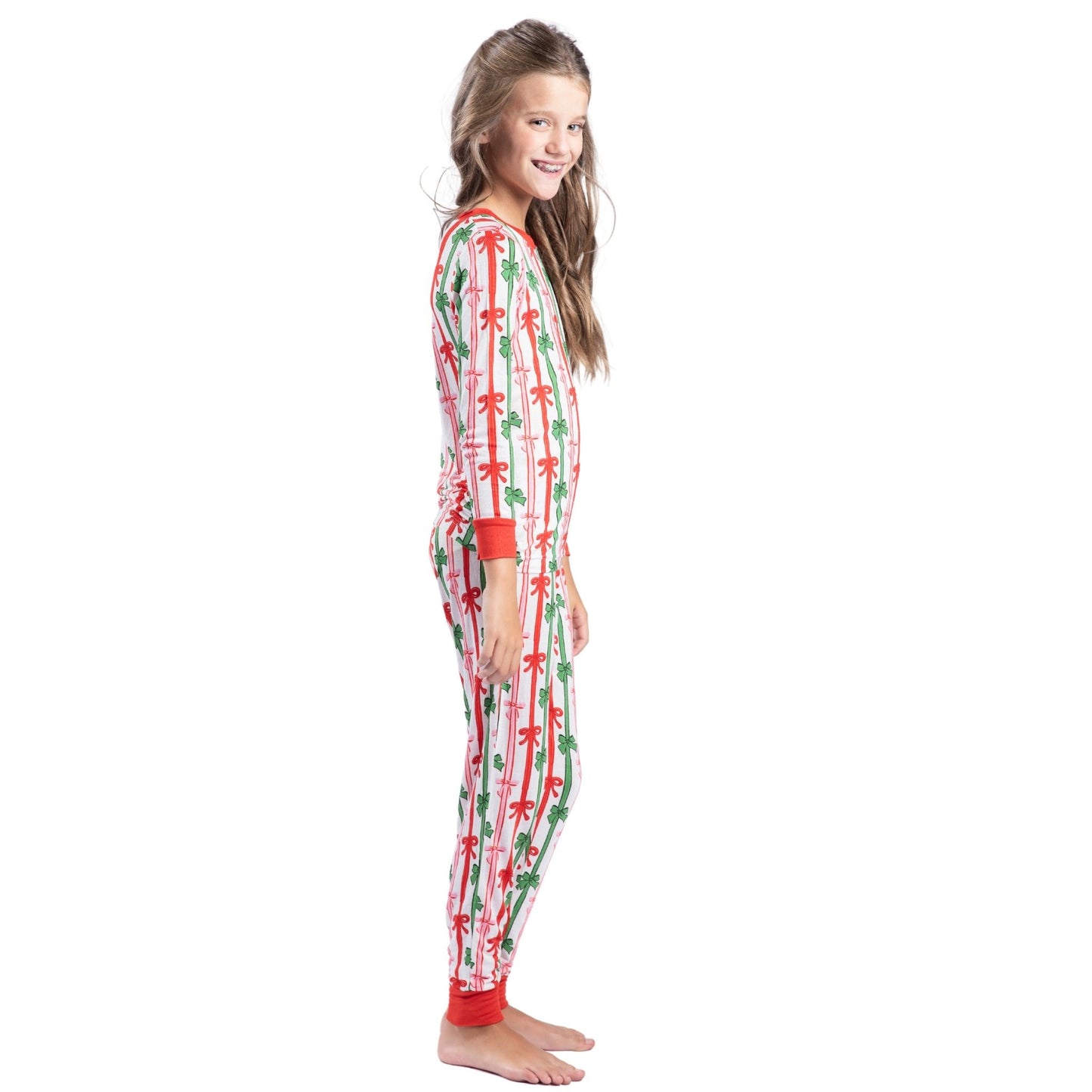 Kids Bow-tiful Christmas Bamboo Jogger Set S