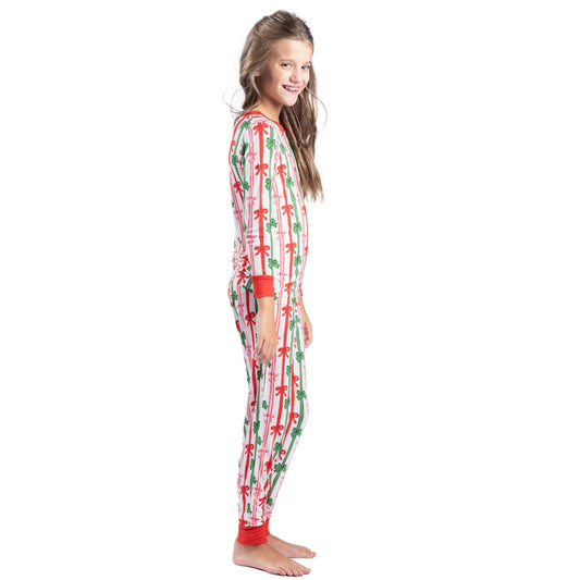Kids Bow-tiful Christmas Bamboo Jogger Set S