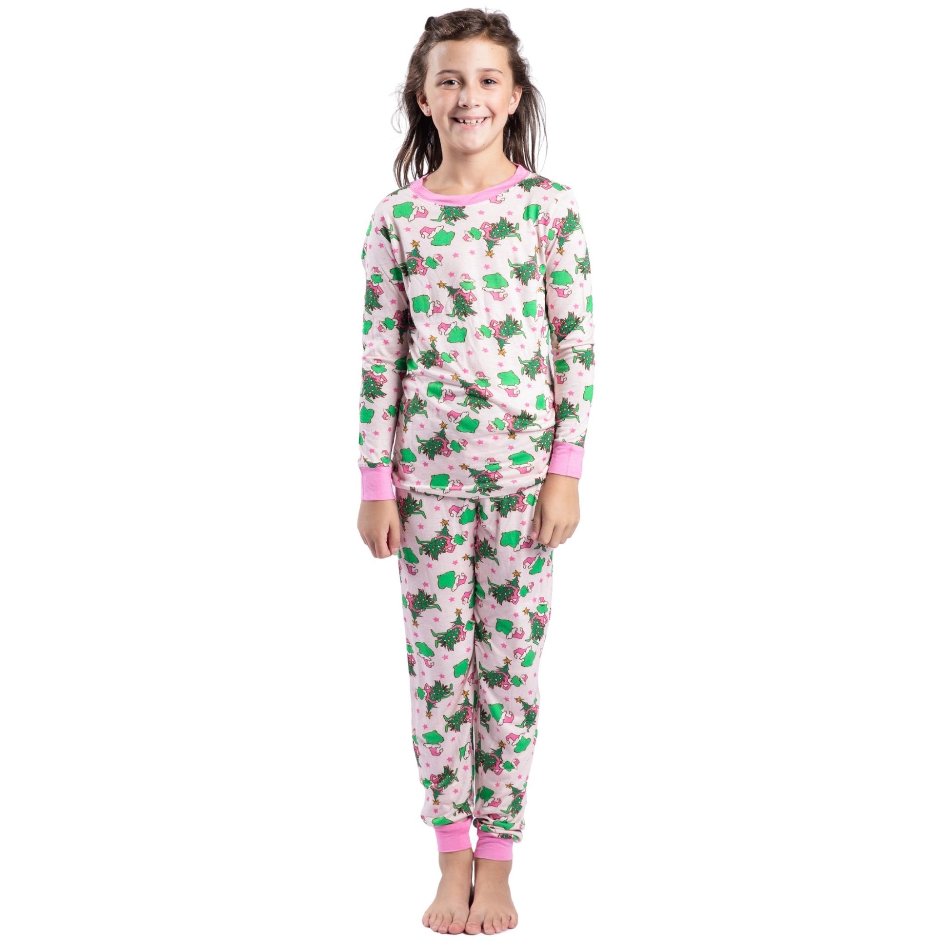 Kids Pink Merry Mischief Bamboo Jogger Set S