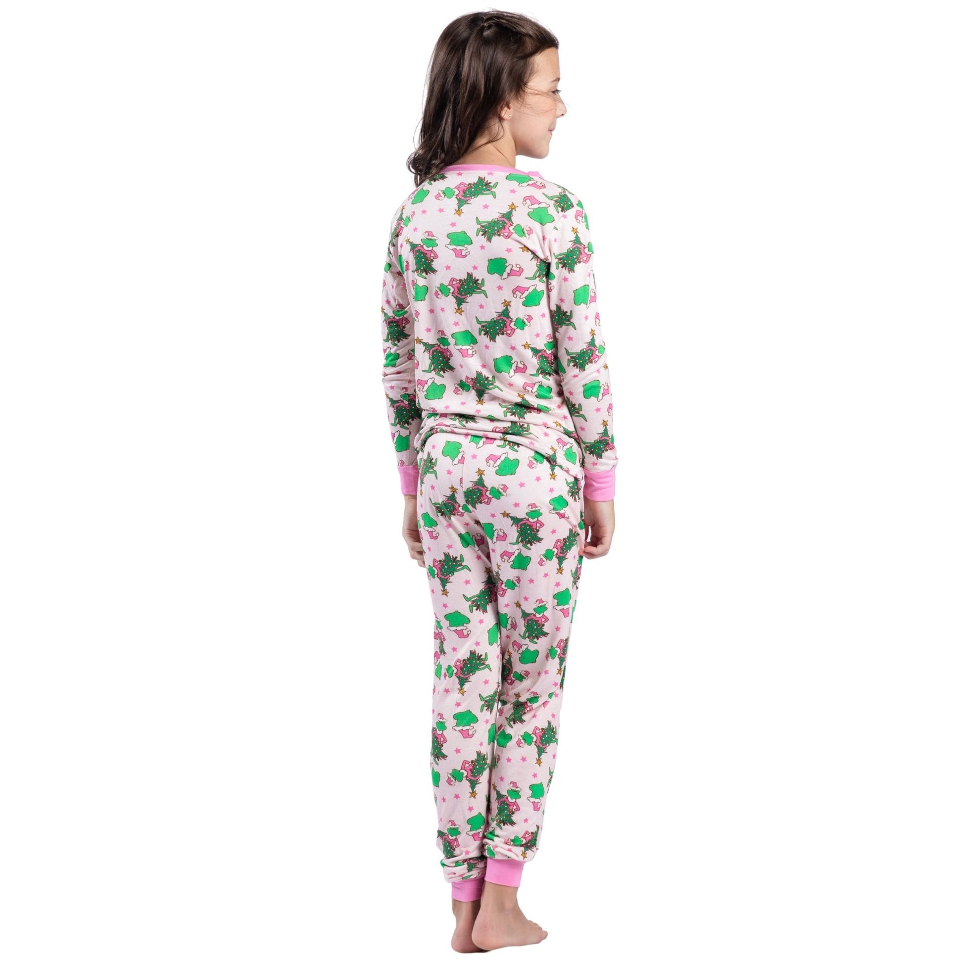 Kids Pink Merry Mischief Bamboo Jogger Set S