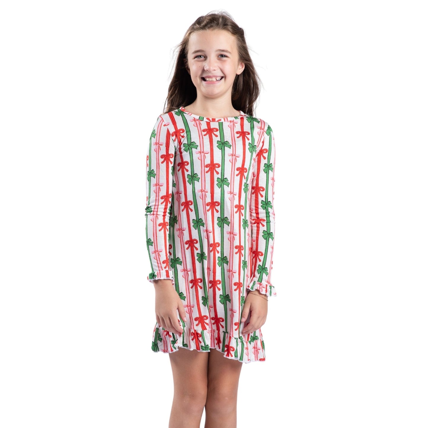 Kids Bow-tiful Christmas Bamboo Gown S