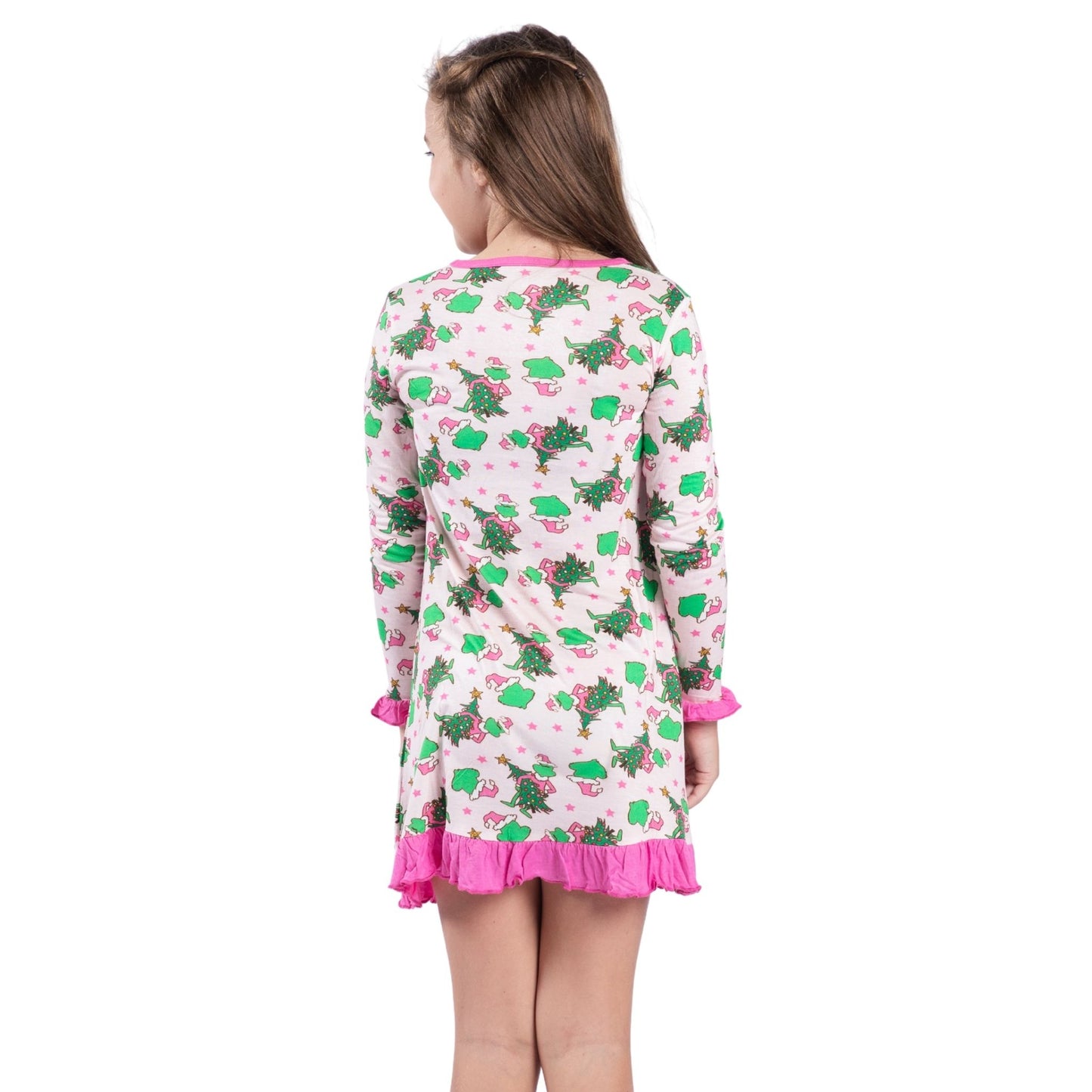 Kids Pink Merry Mischief Bamboo Gown S