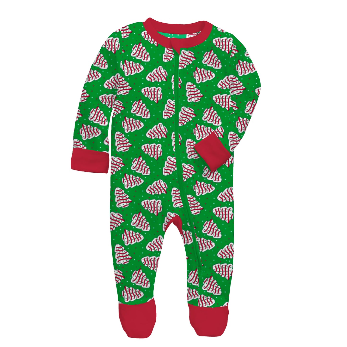 Kids Sweet Christmas Bamboo Front Zip Onesie NB