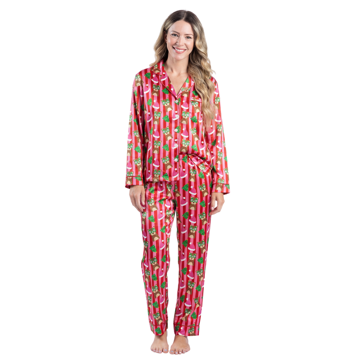 Jolly Jungle Satin Pajama Long Sleeve Set