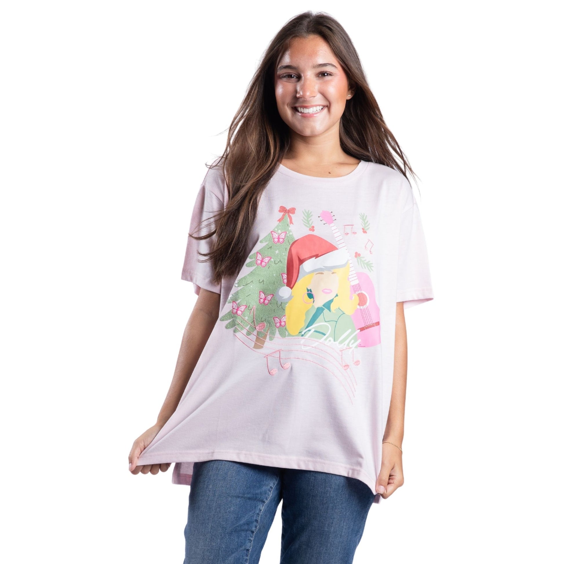 Sparkle & Shine Pink Crew Neck T-Shirt S