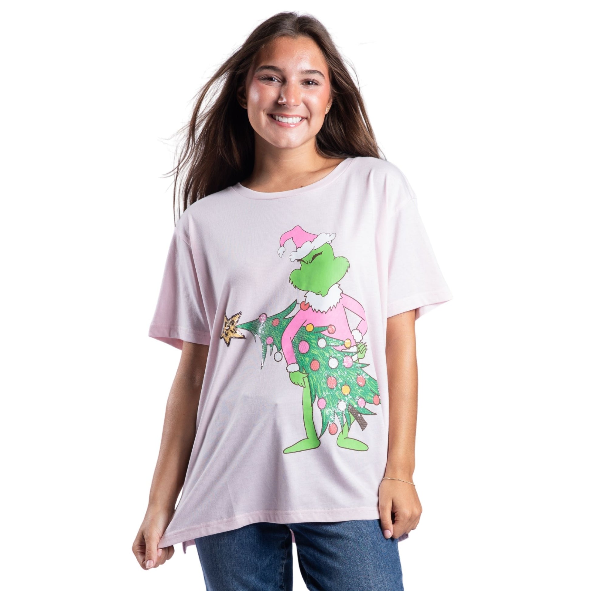 Merry Mischief Pink Crew Neck T-Shirt S