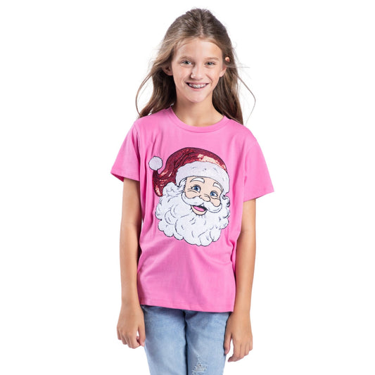 Kids Christmas Legend Pink Crew Neck T-Shirt S