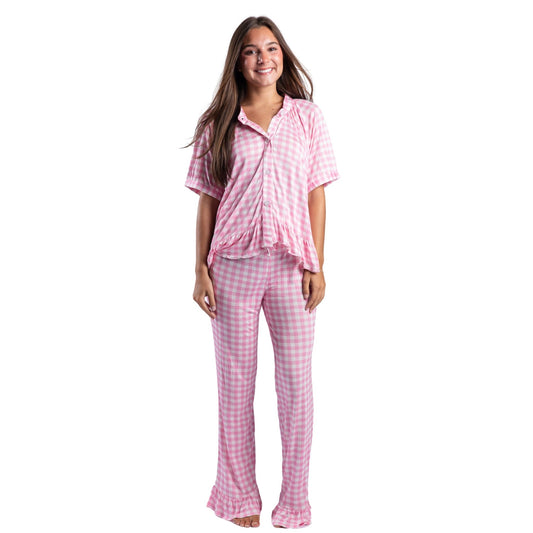 Strawberry Picnic Bamboo Pant Set S