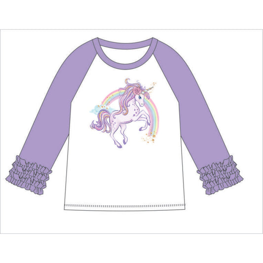 Kids Unicorn 3/4 Sleeve T-Shirt S