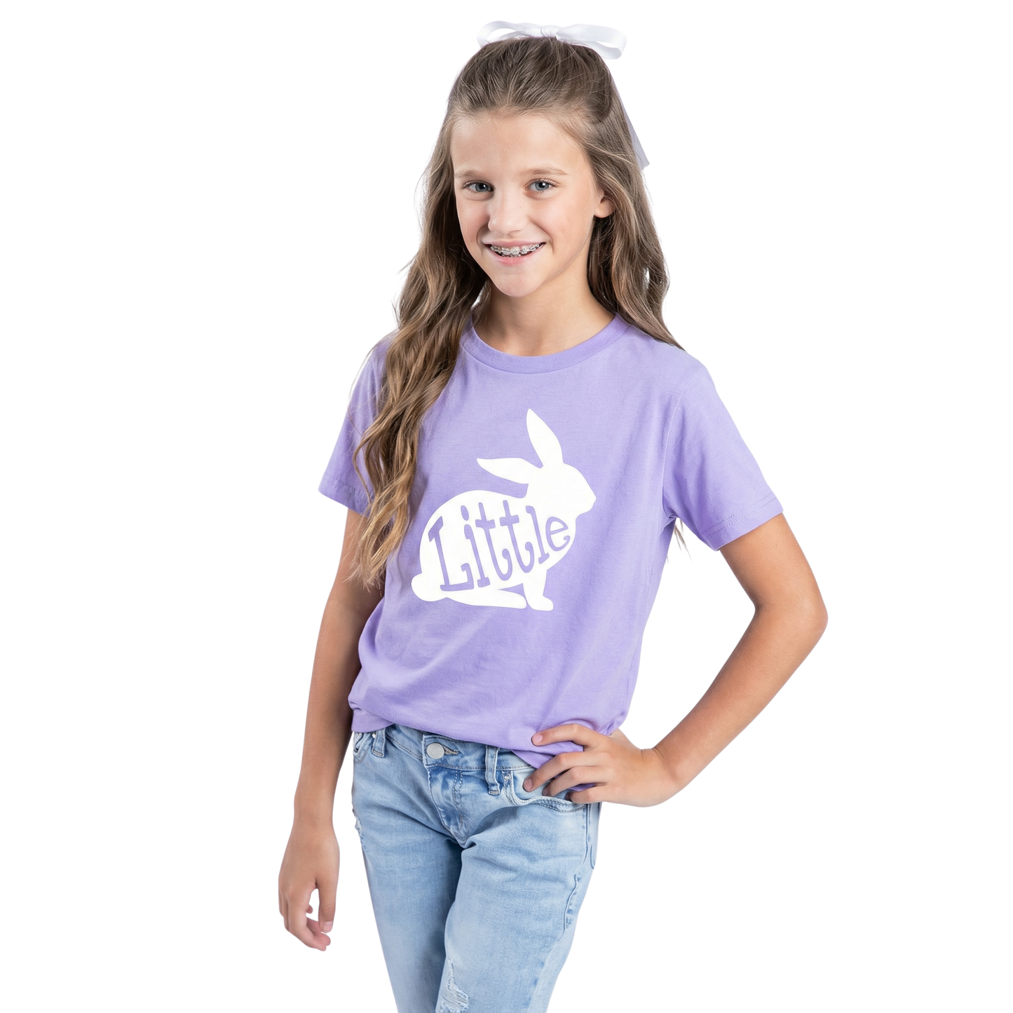 Kids Little Bunny Purple T-Shirt - Soft Cotton Tee