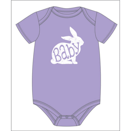 Kids Purple Baby Bunny Baby Onesie 12MO