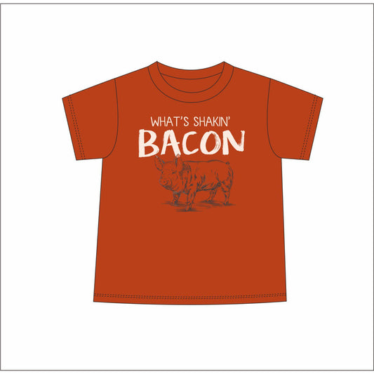 Kids What's Shakin' Bacon Crew Neck T-Shirt XS