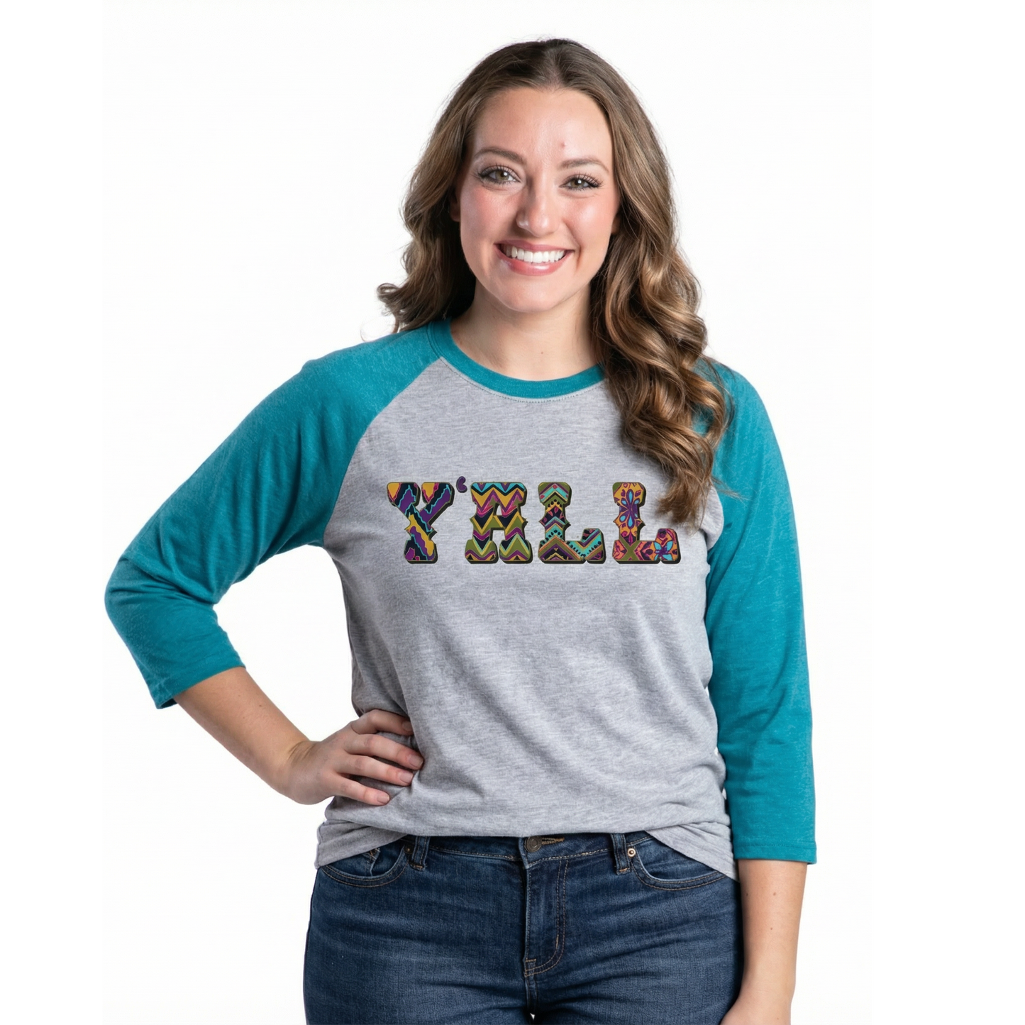 Y'all 3/4 Sleeve T-Shirt