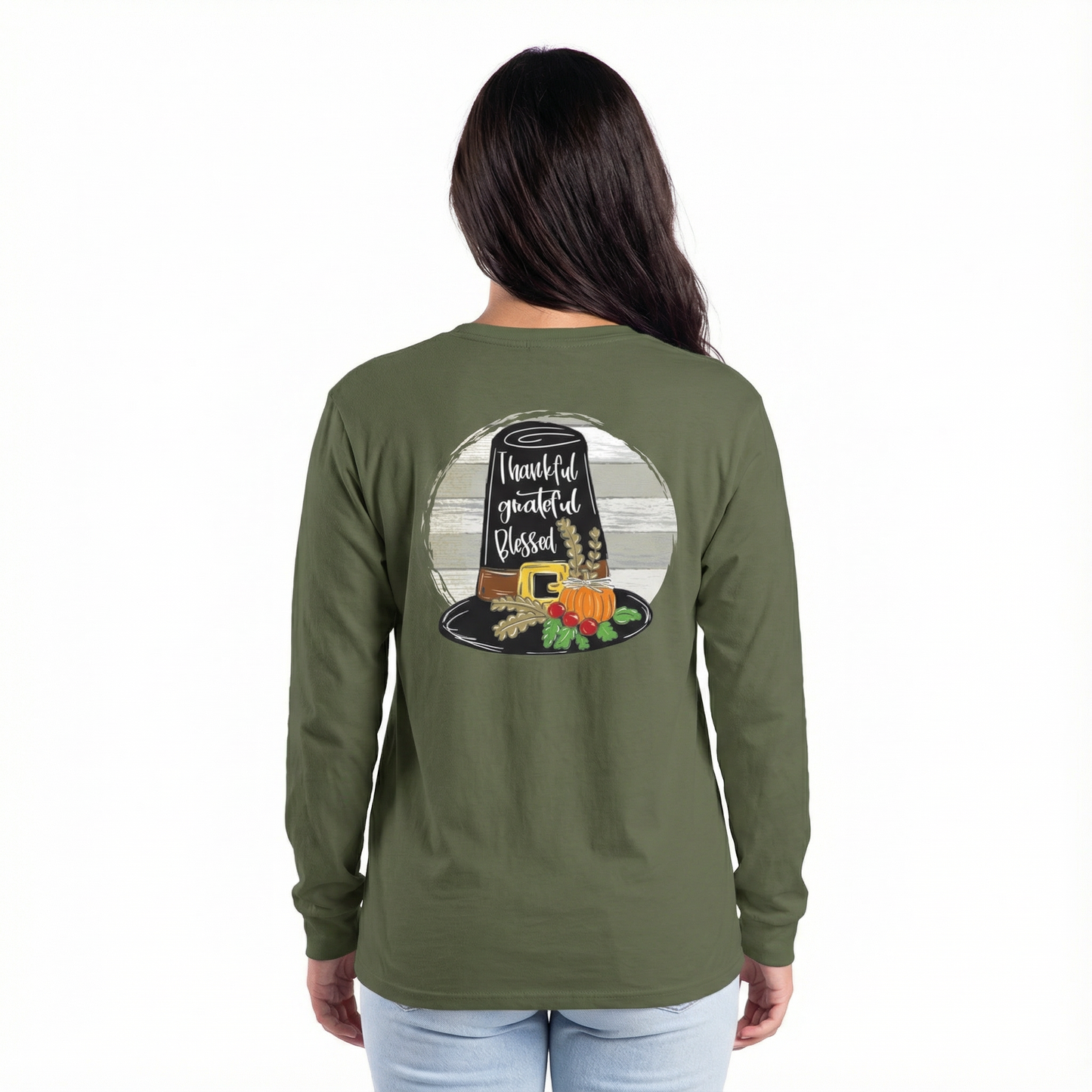 Thankful Grateful Blessed Long Sleeve T-Shirt