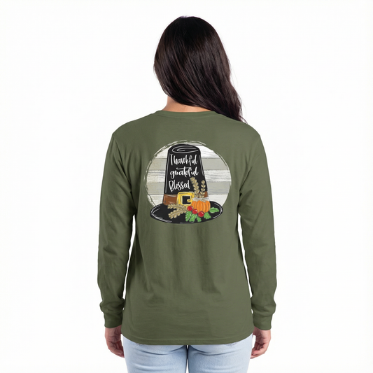 Thankful Grateful Blessed Long Sleeve T-Shirt