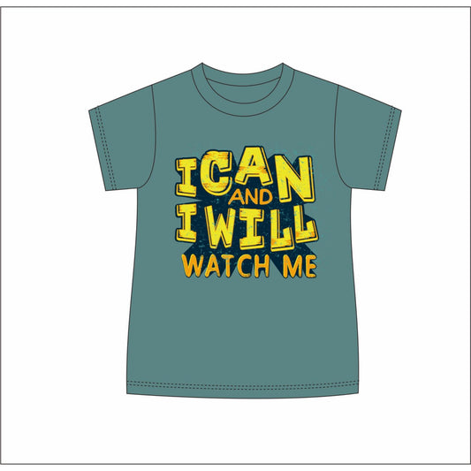 Kids I Can And I Will Watch Me T-Shirt XL