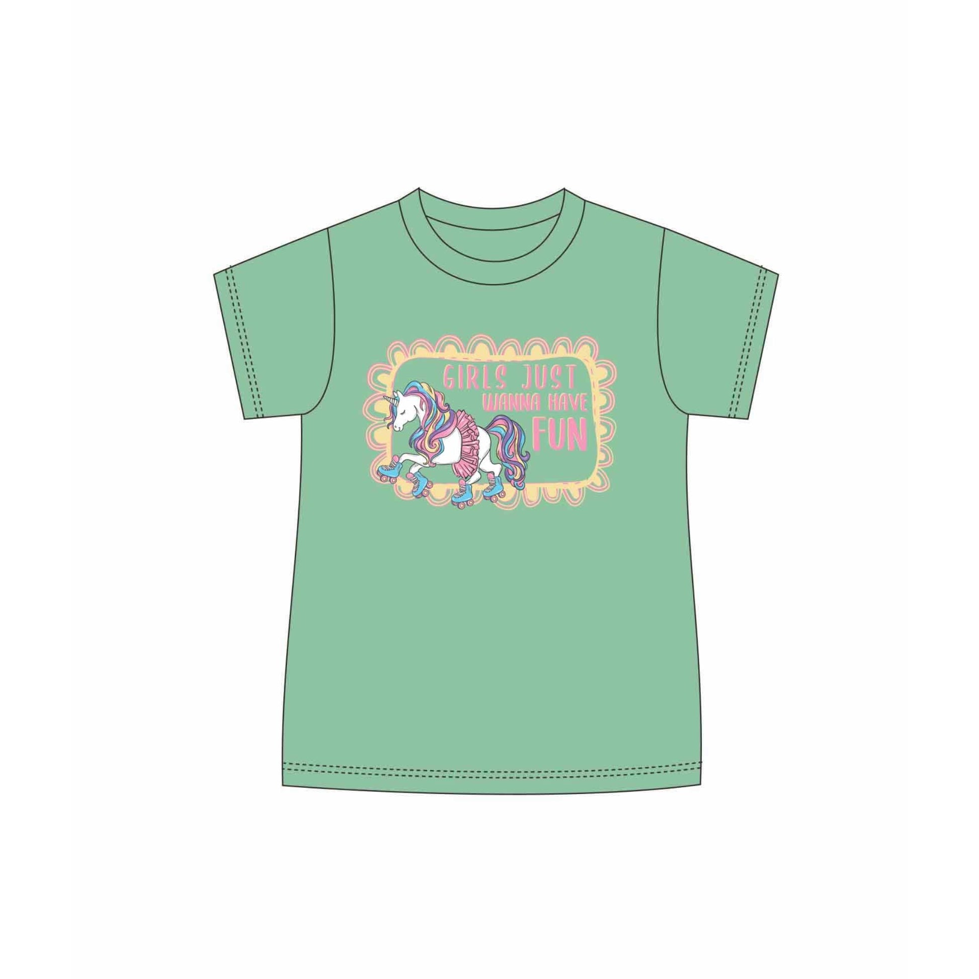 Kids Girls Just Wanna Have Fun T-Shirt 2T