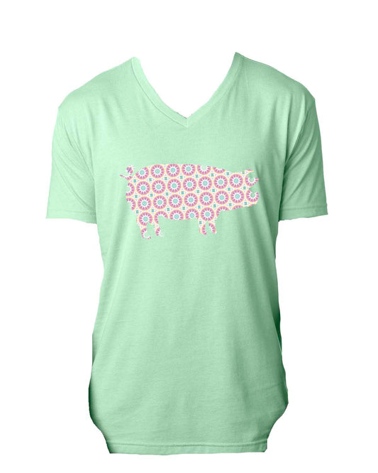 Patterned Pig T-Shirt