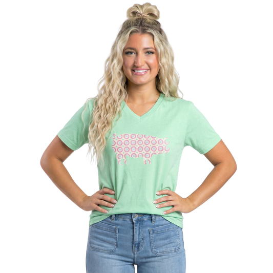 Patterned Pig T-Shirt