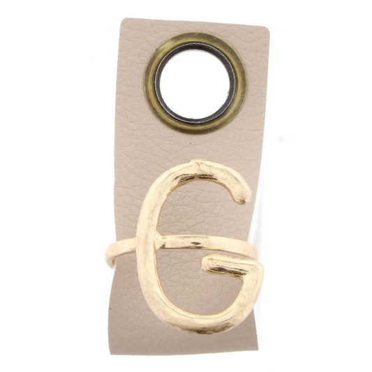 G Initial Adjustable Ring