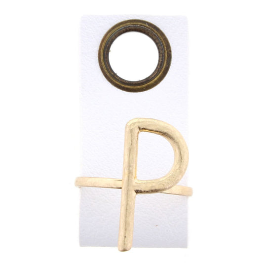 P Initial Adjustable Ring