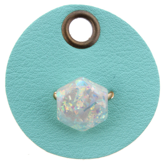 AB Confetti Hexagon Adjustable Gold Ring