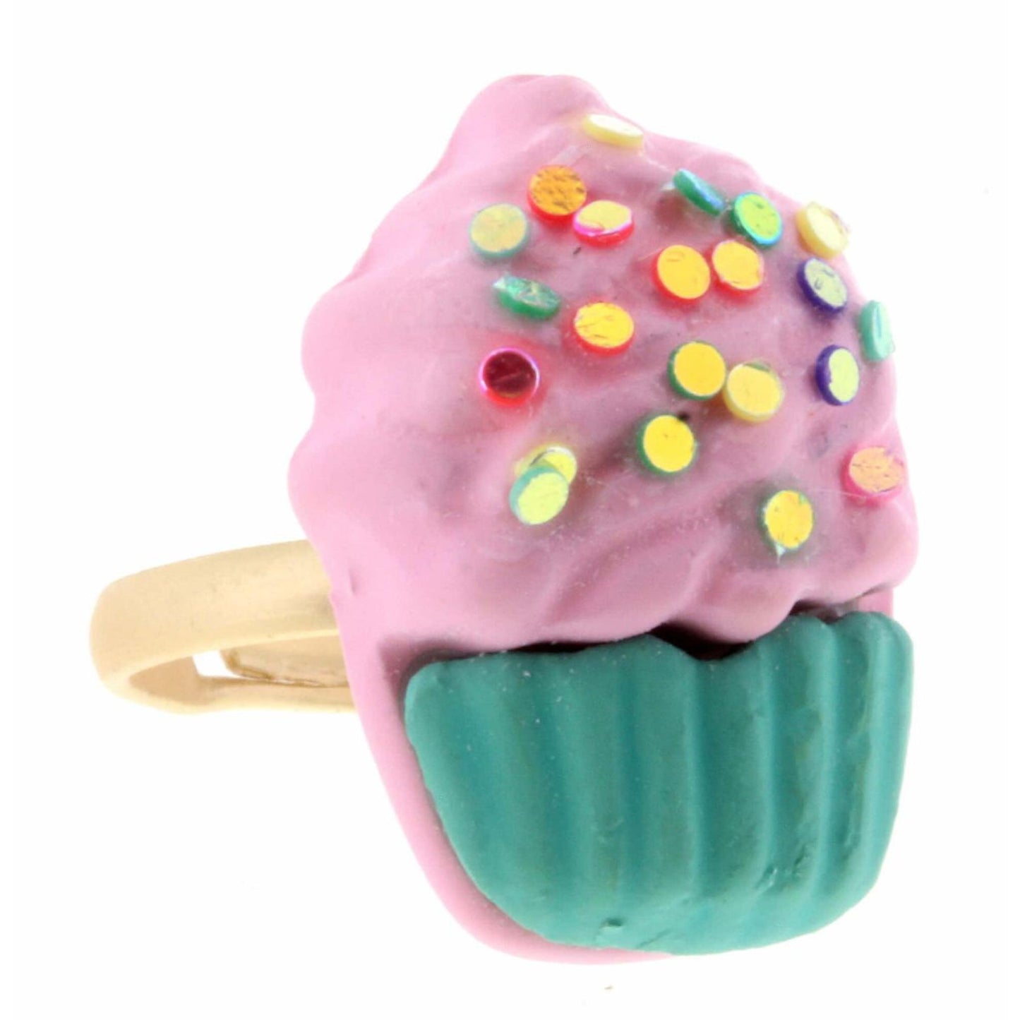 Kids Polymer Cupcake Adjustable Ring