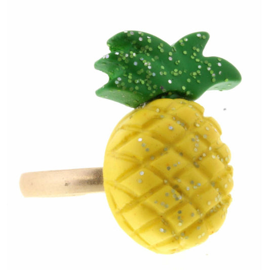 Kids Polymer Pineapple Adjustable Ring