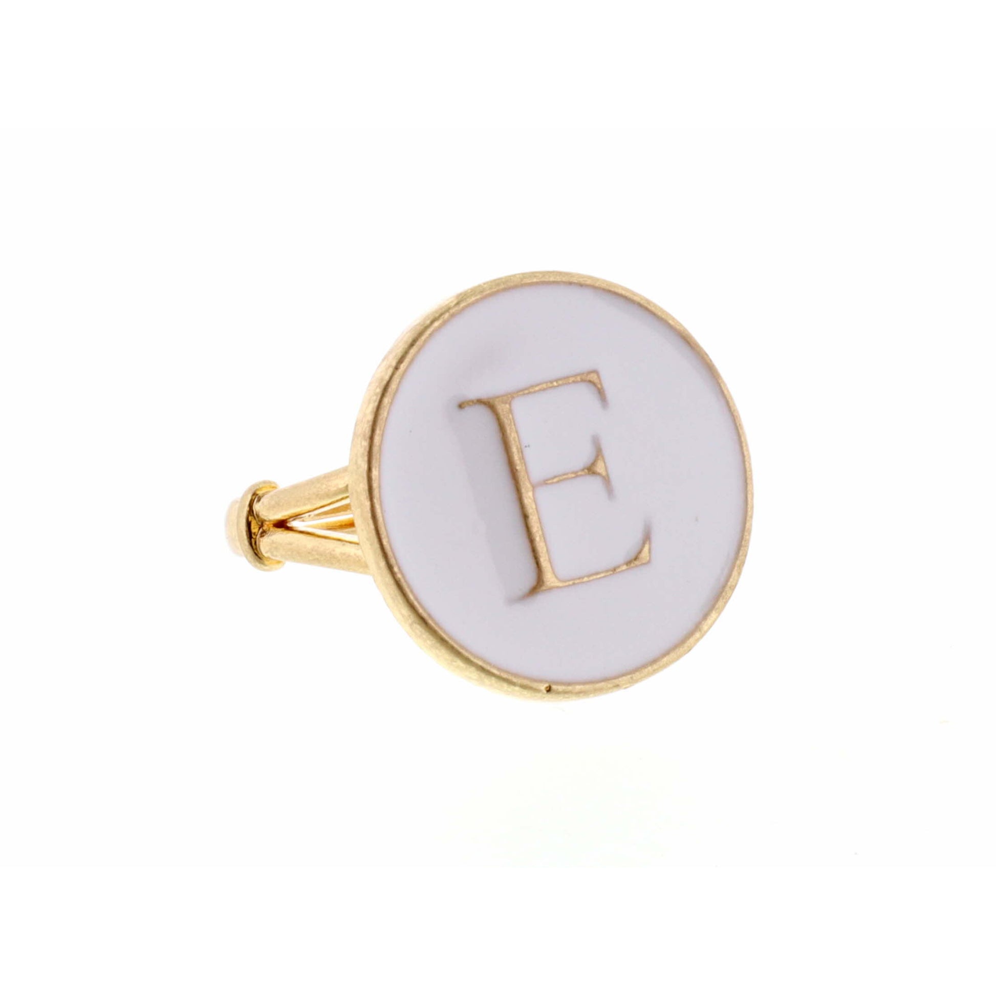 White Epoxy "E" Initial Ring