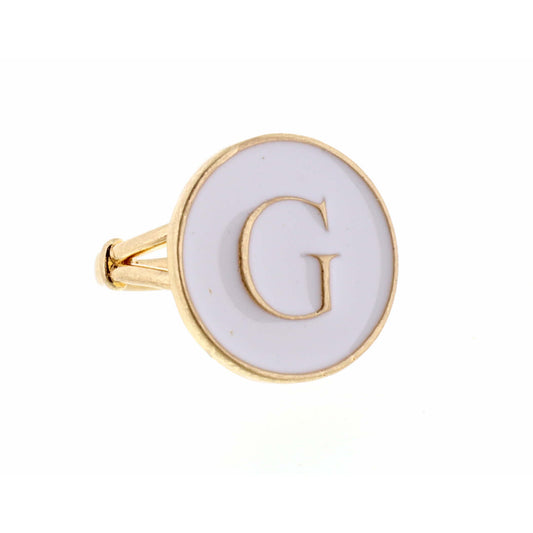 White Epoxy "G" Initial Ring