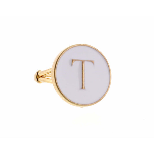 White Epoxy "T" Initial Ring