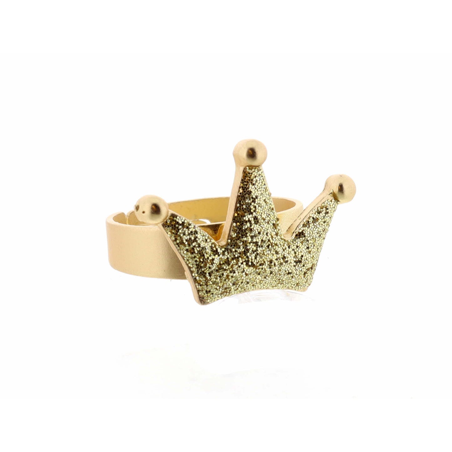 Kids Gold Glitter Crown Ring