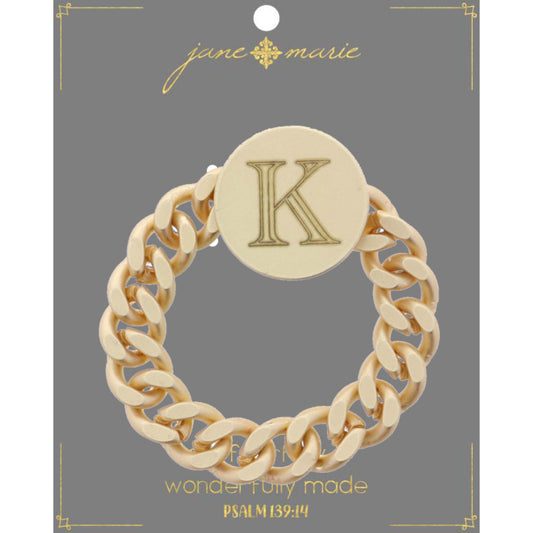 Engraved Initial "K" Ring