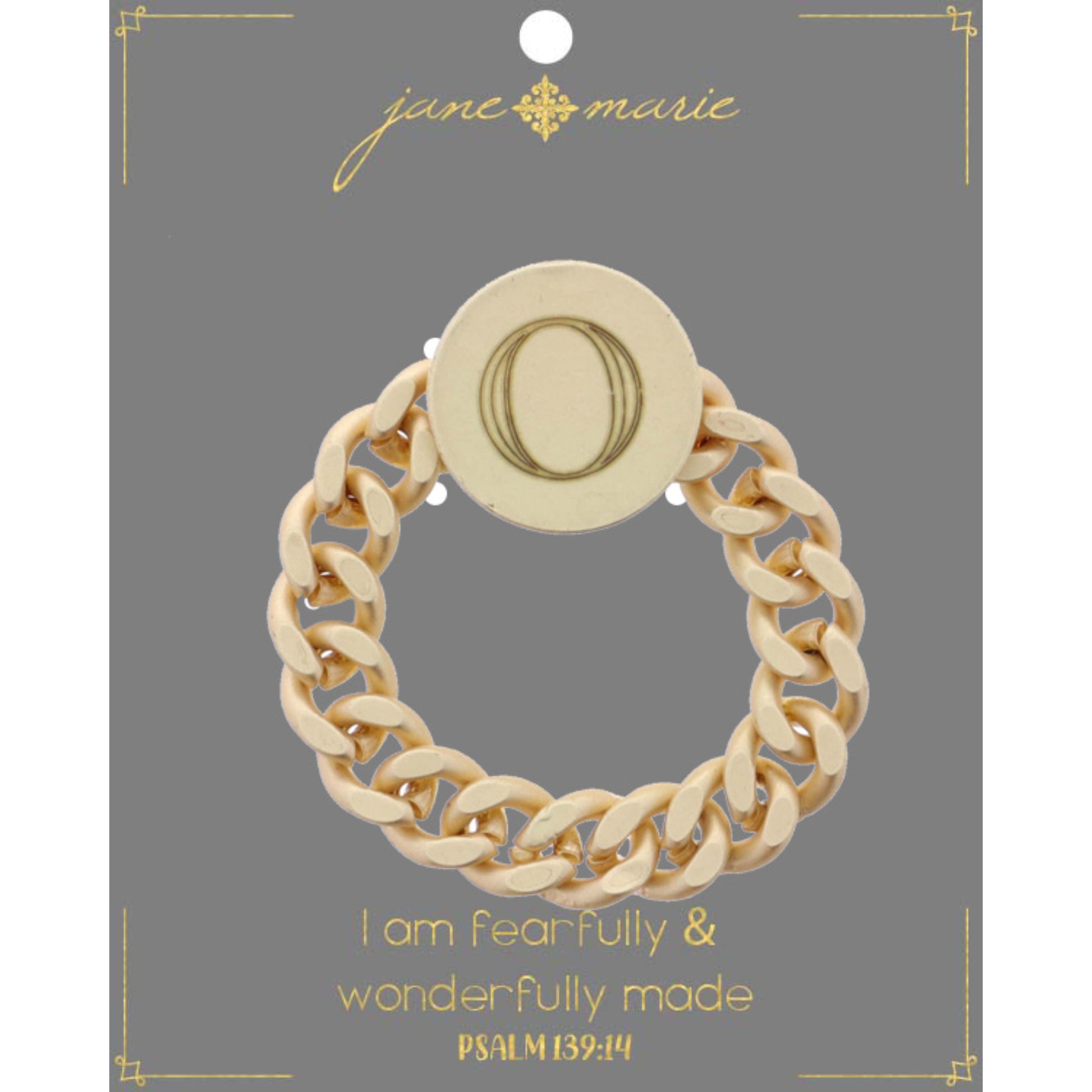 Engraved Initial "O" Ring