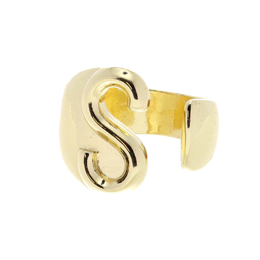 Gold Initial "S" Wrap Ring