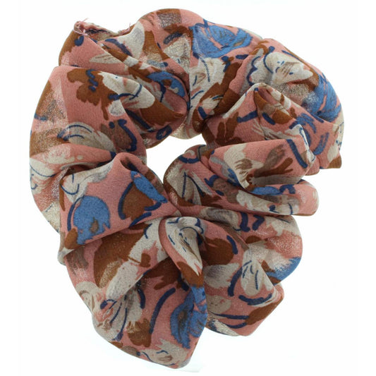 Mauve with Floral Design Scrunchie