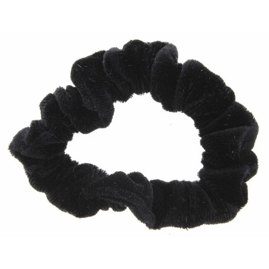 Jet Velvet Small Scrunchie