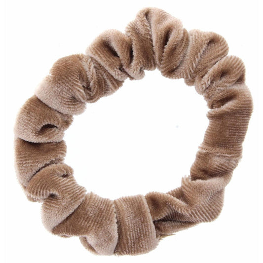 Light Brown Velvet Small Scrunchie